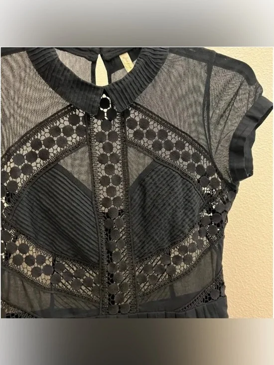 Free People "All That Talk" Mini Black Dress in size 4 EUC - Picture 11 of 17